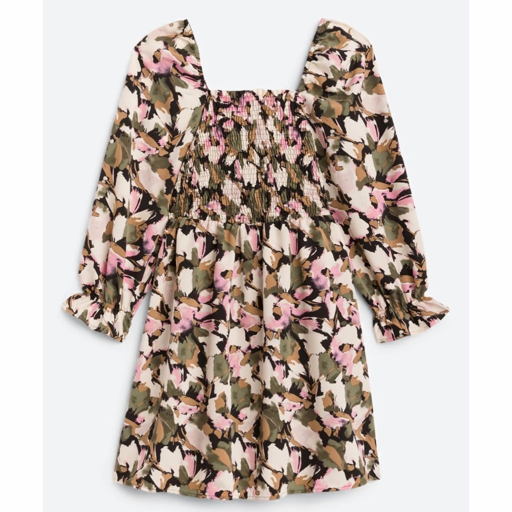 Katina blouson shirred dress